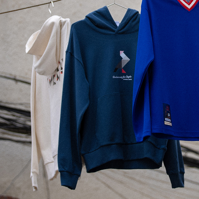 Staple X Randomevent “七巧板”联名系列图案短连帽卫衣