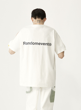 Randomevent春夏季上衣印花重磅短袖情侣打底基础款T恤240g