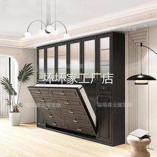 多功能隐形折叠床衣柜一体小户型侧翻隐形床挂墙壁 包安装 香港 包邮