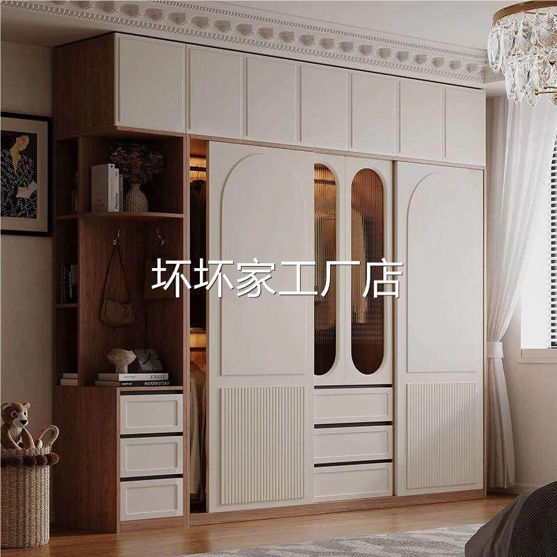 香港包安装包邮法国奶油风格2025实木衣柜现代极简主义卧室住宅出,住宅家具,独立衣柜,淘宝优惠券,粉丝福利购,淘宝优惠卷
