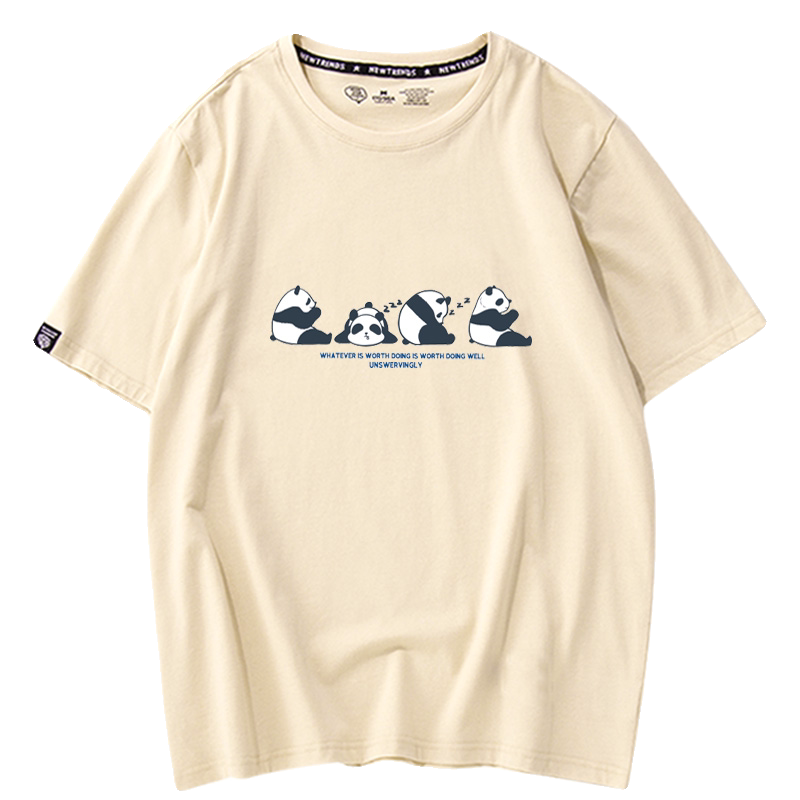 短袖半袖圆领可爱印花夏季薄款