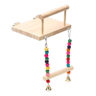 鹦鹉鸟用品用具 新款彩色鸟秋千玩具吊桥吊环攀爬云梯笼配件