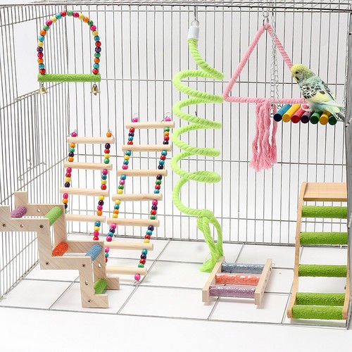 鹉林虎皮牡丹鹦鹉玩具云梯秋千