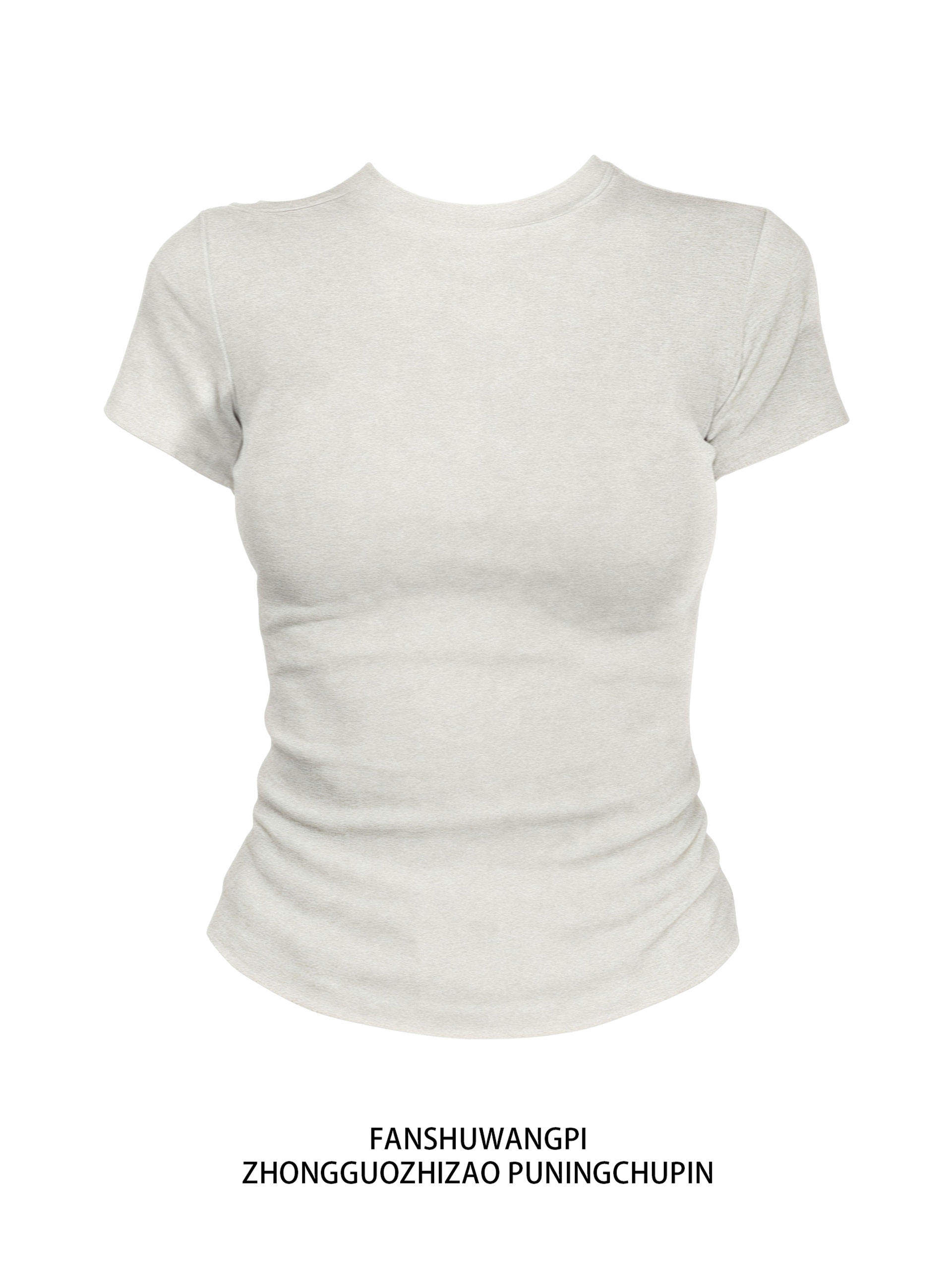 Qadın yay pambıq t-shirt, qısaqol, oturaq biçim