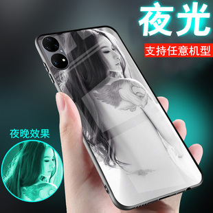 适用华为Pura80手机壳Pura70网红p60个性感美女p50夜光p40玻璃外套l情侣p30新品p20潮男士Pura80pro女生款