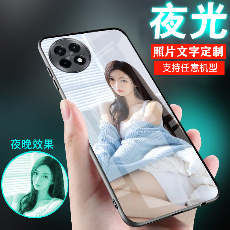 适用一加13手机壳12照片11图案10定制9打印13T新品8高档级7夜光情侣女生款男士6外套10pro玻璃个性背面送礼物