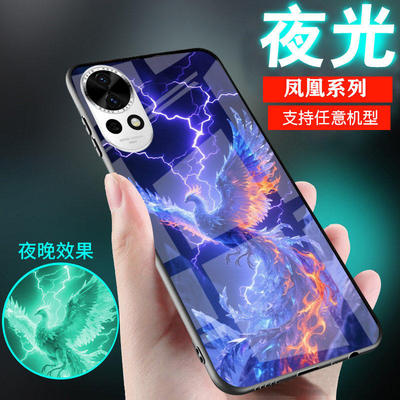 适用华为nova15手机壳nova14中国古风13潮12玻璃11凤凰10图案9外套8夜光7新品6好运祥瑞5男12SE女nova15pro龙