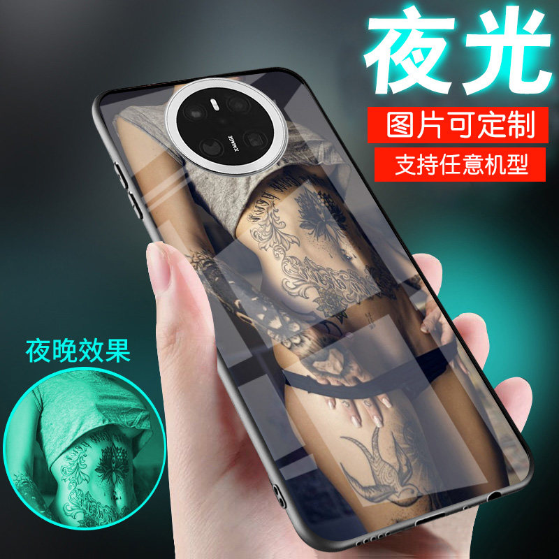 适用华为mate70手机壳mate80个性60感50美女40夜光30玻璃50E新品20纯外套欲mate80pro男士爆款创意欧美风+潮