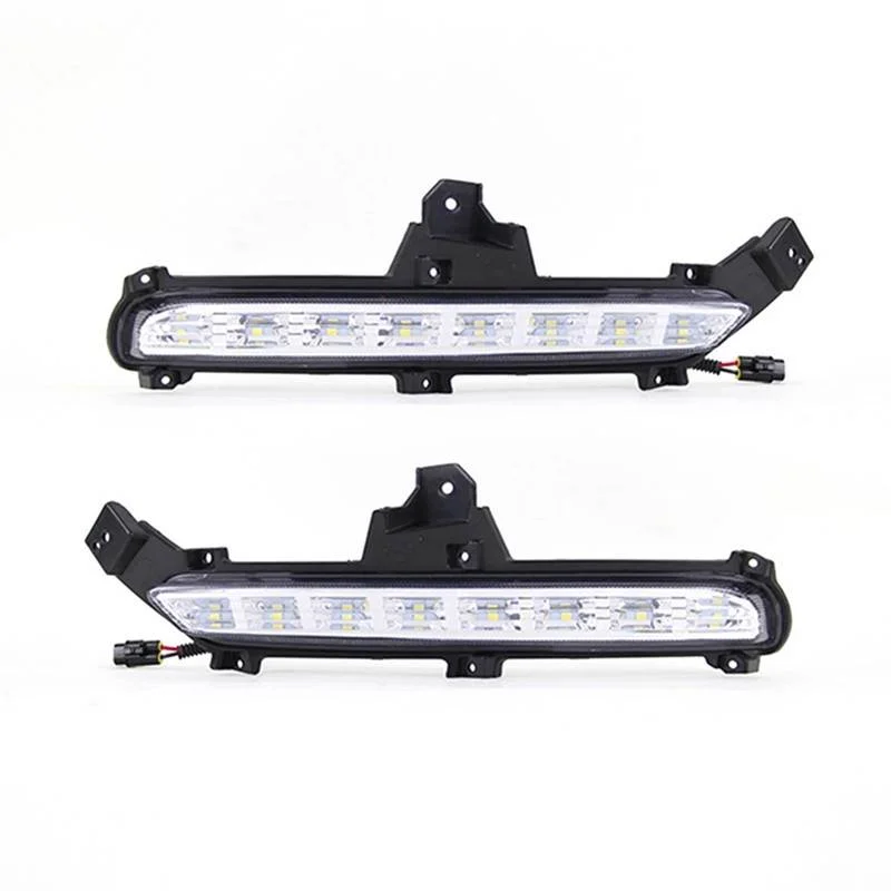 适用于15款起亚K2日行灯 K2改装LED灯 KIA K2 DRL 前雾灯杠灯