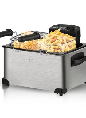 RAF油炸锅家用双锅电炸锅电炸炉商用油条薯条机摆摊炸串锅恒温