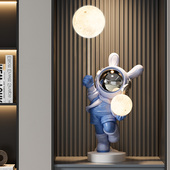 高档轻奢宇航员摆件家居装 饰品客厅电视柜软装 玄关潮玩太空人兔子