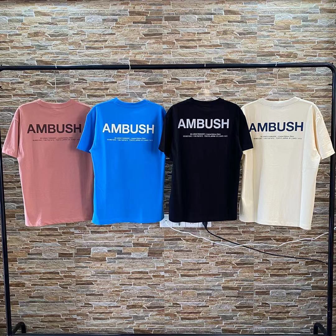 经典款 AMBUSH 21SS新款短袖 大logo 反光网红爆款T恤男女同款潮