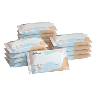 100包高级湿巾定制logo酒店餐饮小包装商用加厚一次性湿纸巾订制