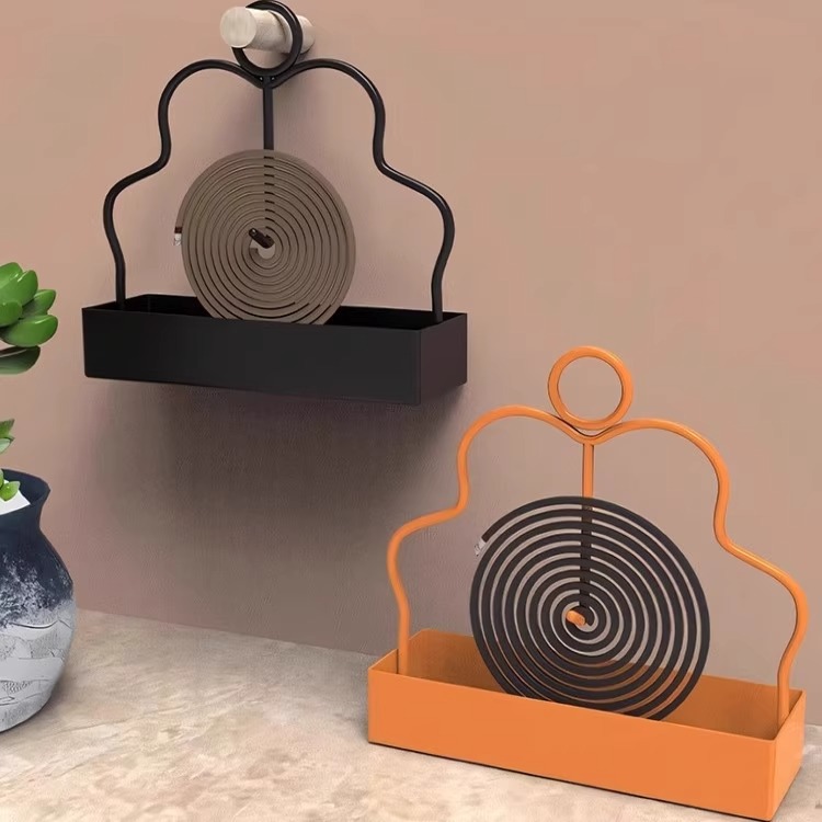 蚊香支撑架创意铁艺支架檀香架子托熏香蚊香盘托蚊香炉盘香接灰盘