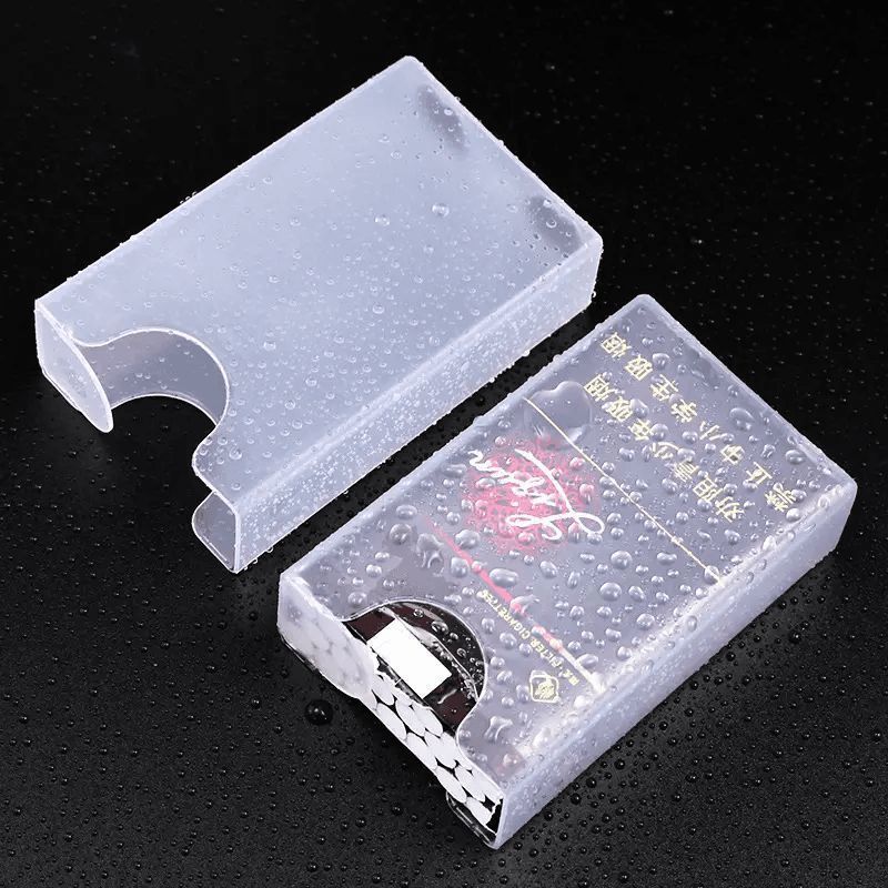 烟盒透明塑料便携轻薄创意香加厚防潮整包装软壳翻盖硬盒男用设计