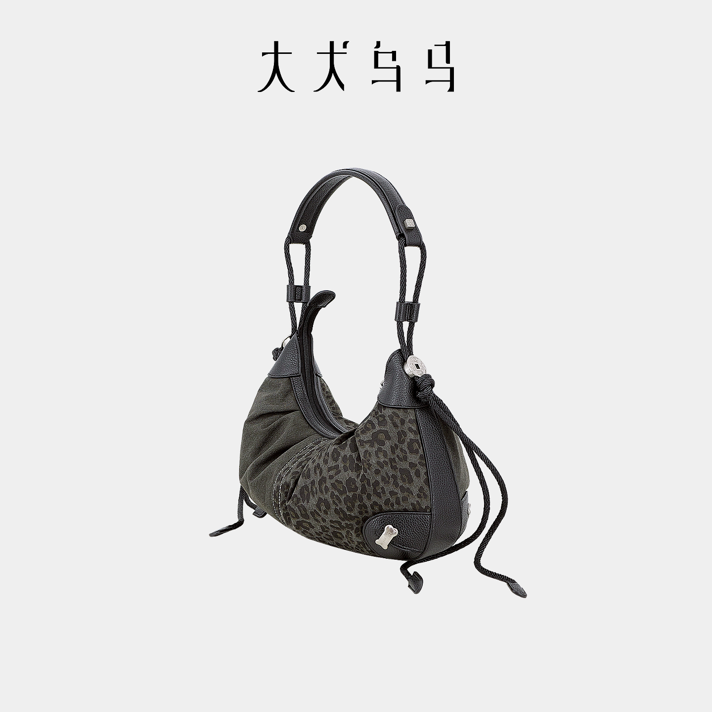 大犬乌马原创设计压褶扁舟包