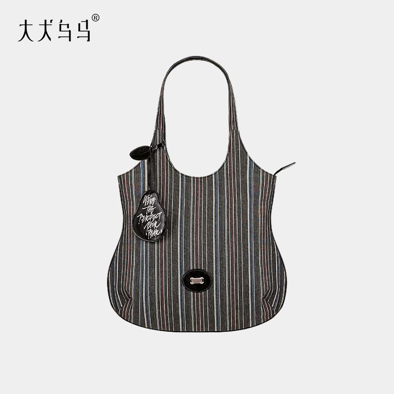 大犬乌马原创设计条纹香梨包