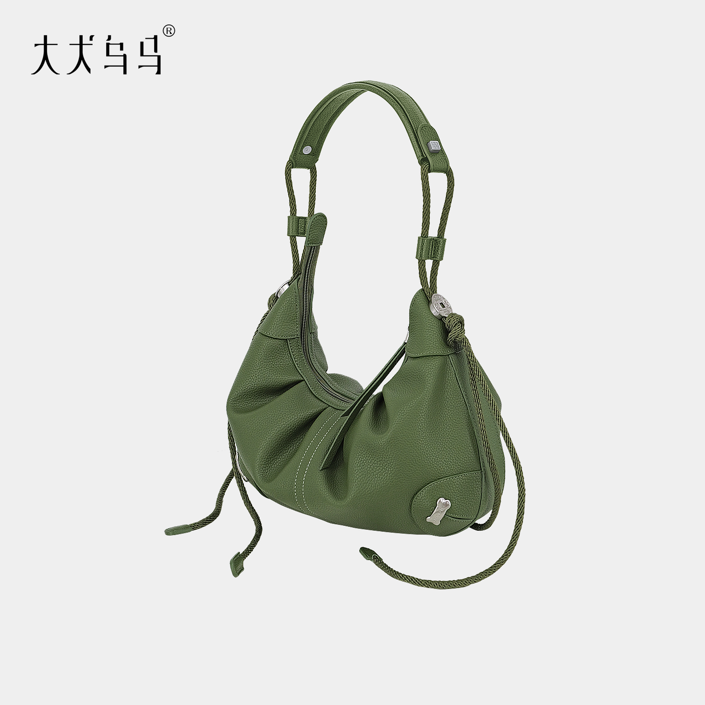 大犬乌马·压褶扁舟包2025新款原创设计HoBo包高级质感单肩斜挎包箱包皮具/热销女包/男包通用款女包原图主图