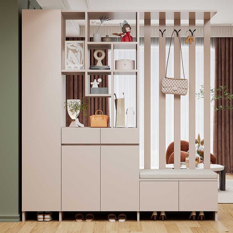 玄关柜进门鞋柜一体简约现代入户屏风客厅酒柜轻奢门厅实木隔断柜