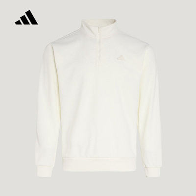 adidas阿迪达斯卫衣男2026春半拉链针织立领套头衫KR2553 KR2554