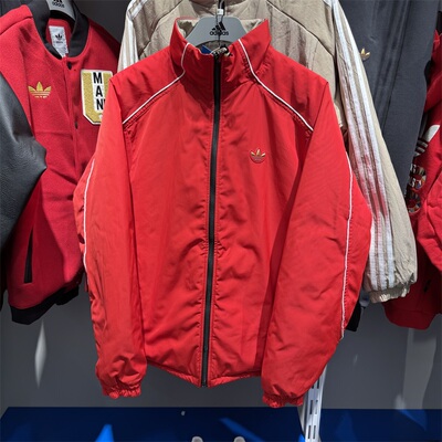 阿迪达斯三叶草男装2025新年款运动休闲宽松双面穿棉服外套KA0822