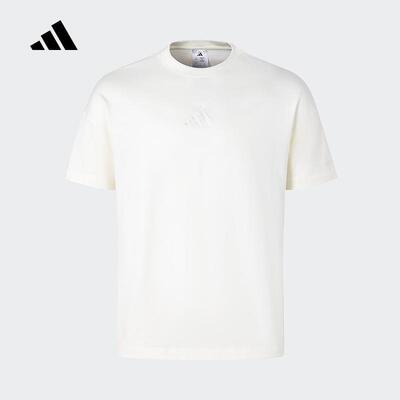 阿迪达斯短袖男宽松透气运动T恤