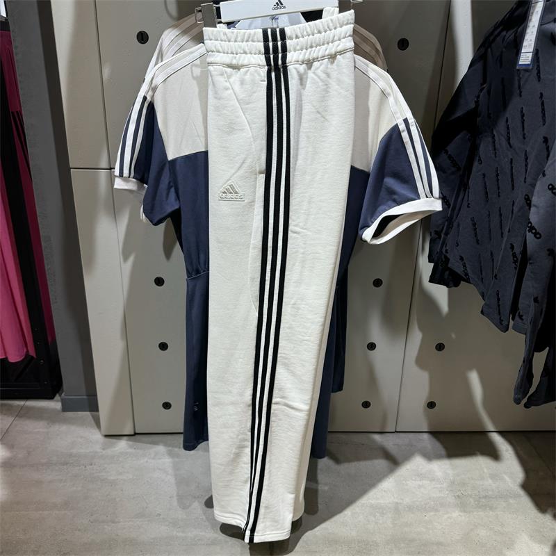 阿迪达斯休闲宽松女运动长裤