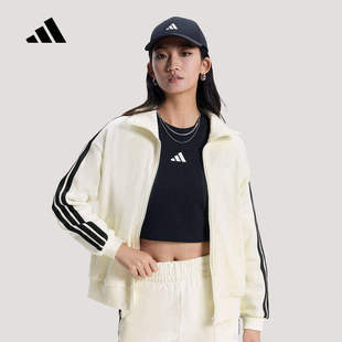 adidas阿迪达斯运动外套女2026春休闲针织立领夹克KS2816 KS2817