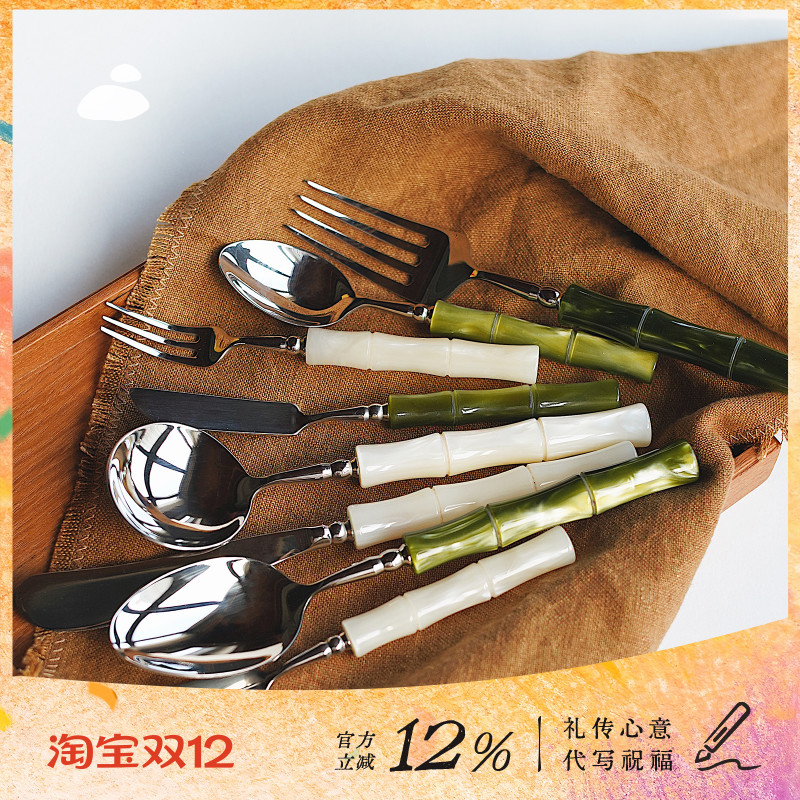 釉光丨轻复古刀叉勺304不锈钢