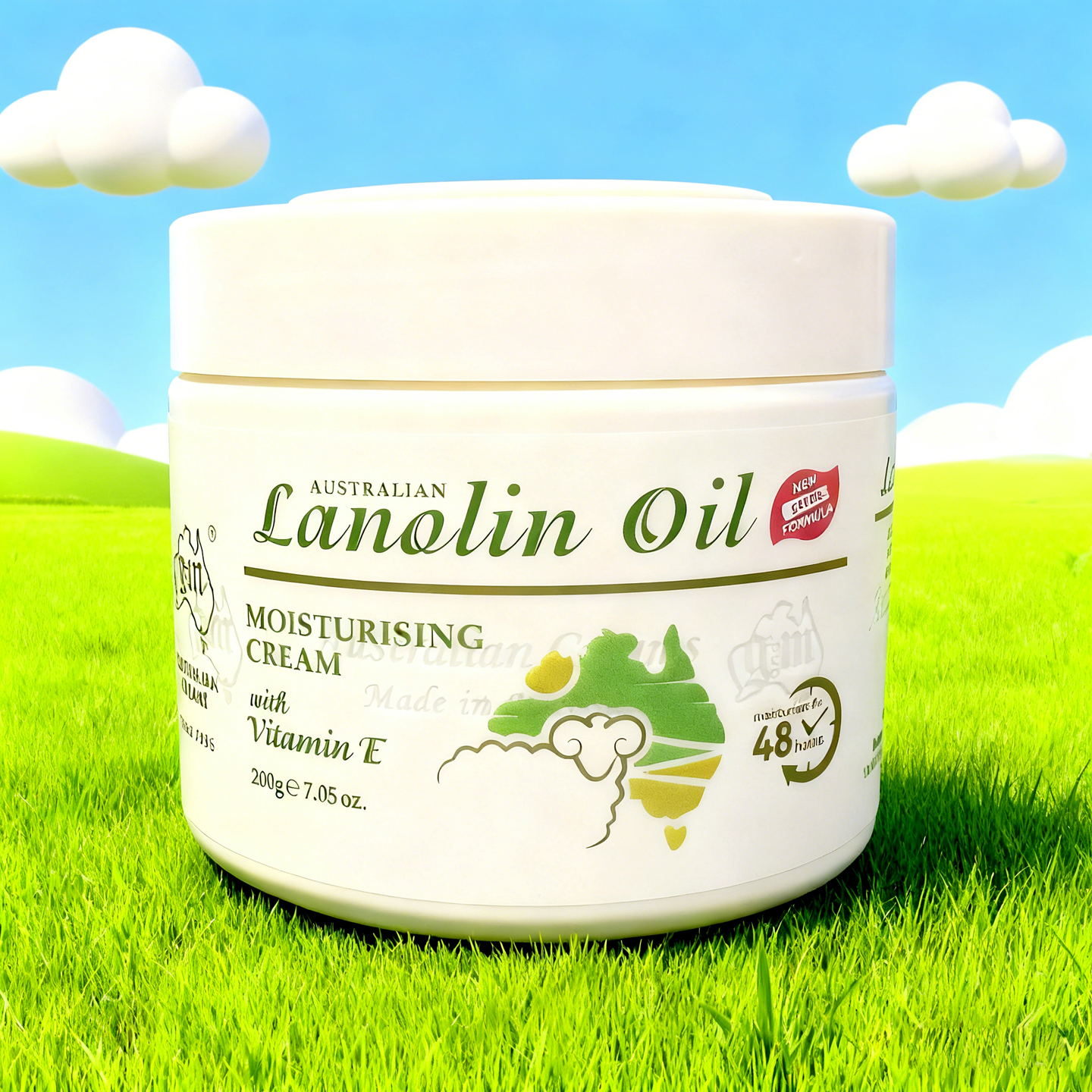 澳洲进口澳芝曼绵羊油羊脂膏面霜第三代香氛补水滋润保湿维E霜女