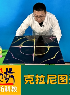 【克拉尼图形】面驻波金属板摩擦自激振动声音的样子科学实验