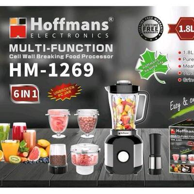 Hoffmans1269 6 in 1 Multi - Function Food Processor 8PC/CTN