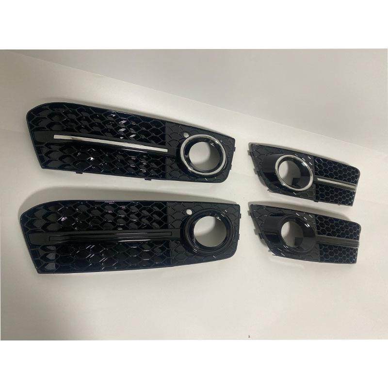 适用于奥迪A4改装RS4雾灯框09 10 11 12款A4B8升级蜂窝雾灯罩格栅