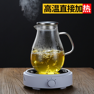 家用果汁壶防爆凉水壶 冷水壶大容量玻璃耐高温凉白开水杯茶壶套装