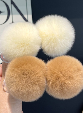 秋冬獭兔毛毛球鸭嘴夹抓夹后脑勺盘发爪大号鲨鱼夹发卡发夹头饰女