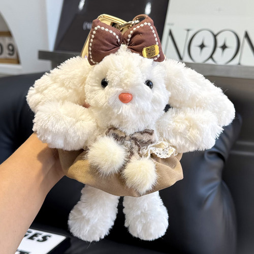 毛绒小兔子公仔包包挂件钥匙挂饰