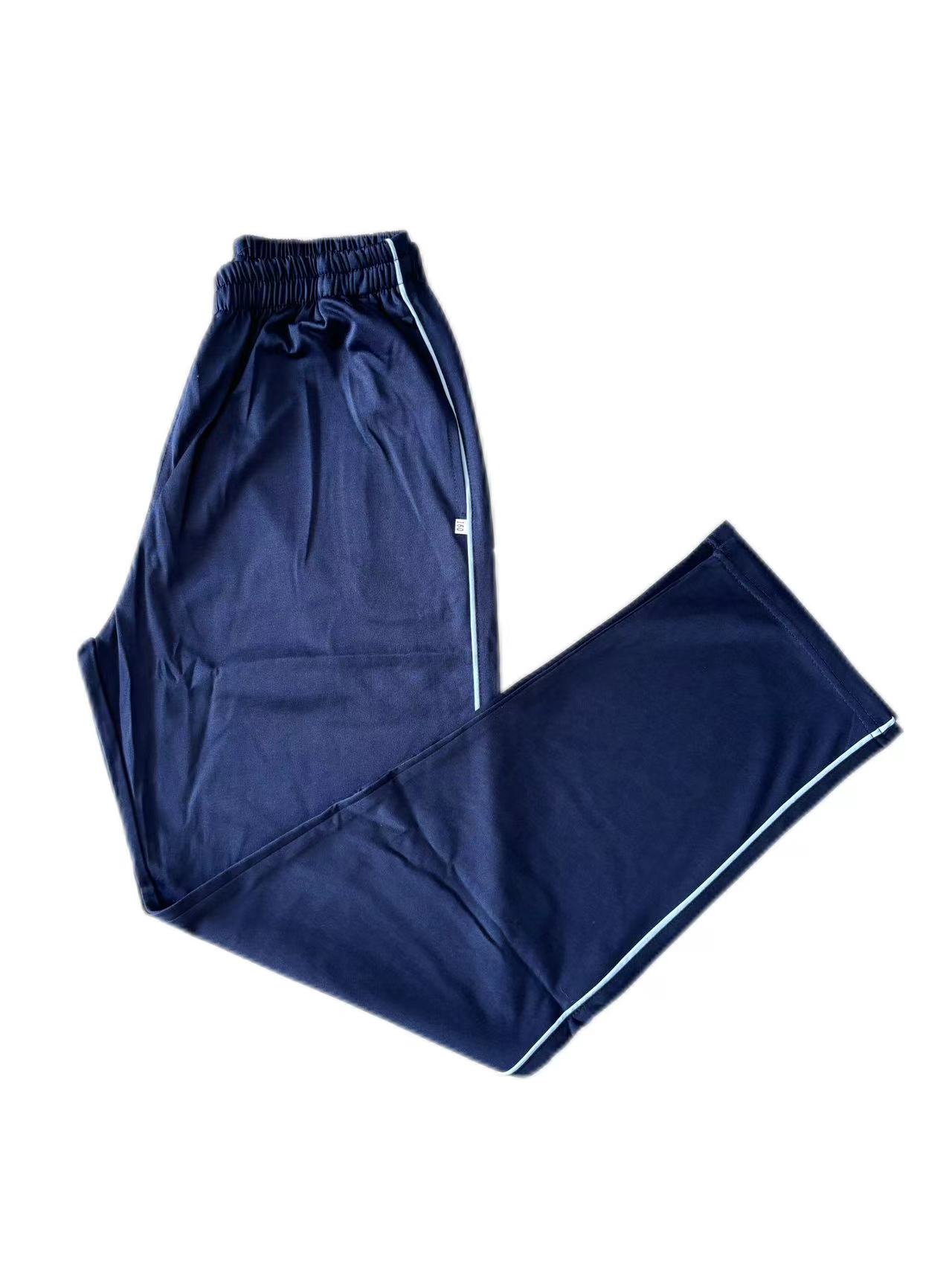 立人小蓝条长裤