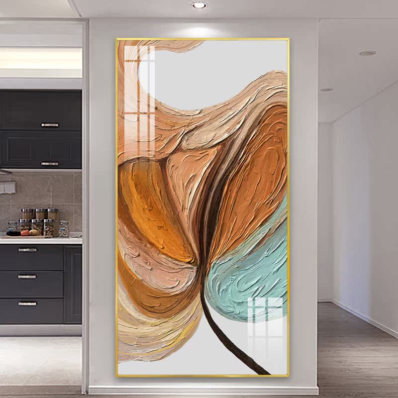个性抽象艺术玄关装饰画现代简约走廊过道墙画民生酒店楼梯间挂画图片