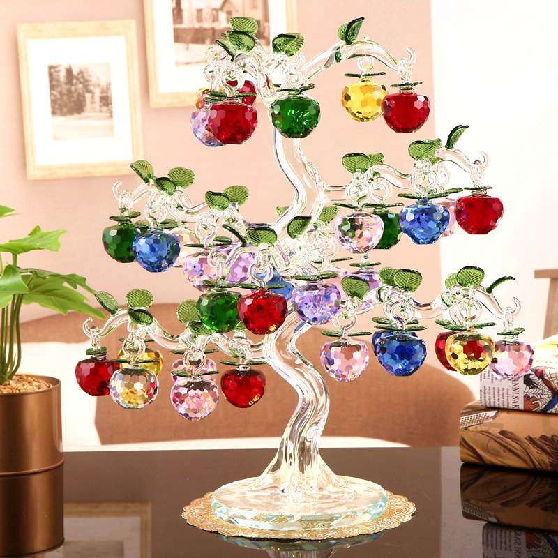 水晶球苹果树创意摆件高档酒柜客厅家居装饰品个性房间桌面电视柜,家居饰品,装饰摆件,淘宝优惠券,粉丝福利购,淘宝优惠卷