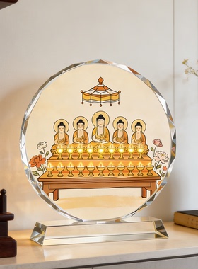 佛像桌面摆件禅意乔迁观赏装饰品