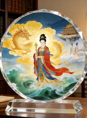 精工神女祥龙摆件居家桌面装饰新房入伙贺礼神话意象国风工艺装饰
