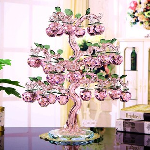 装饰乔迁之喜新居摆件元旦新年平安树粉色结婚仿真发财果春节蛇年