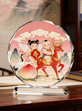 精美贺寿摆件承载美好祝愿装饰品