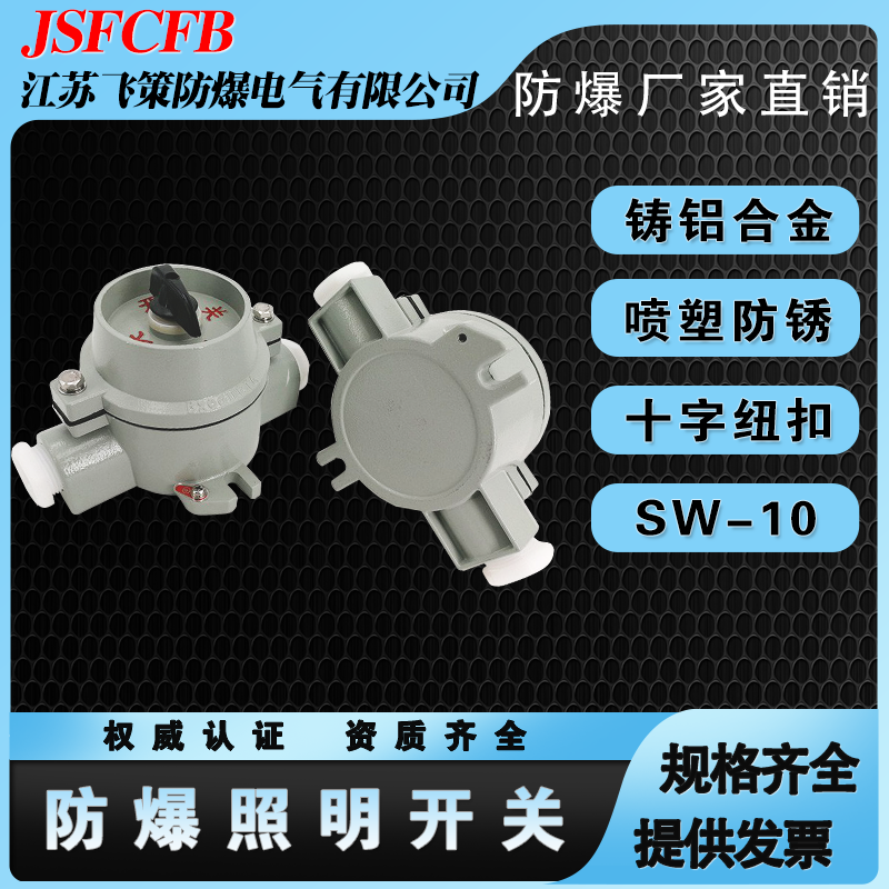 防爆照明开关SW-10电压220v/380v江苏飞策防爆sw-10旋转开关国标