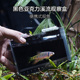 黑背景观察盒亚克力拍照缸路亚观察透明刻度野采鱼尺寸测量缸