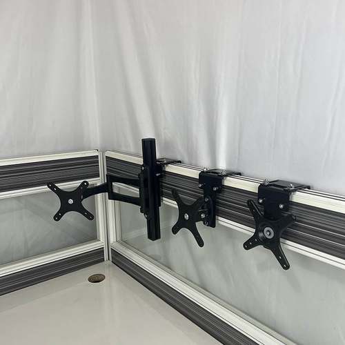 电脑显示器屏风挂 架 旋转伸缩升降增高悬挂工位隔断转角显示器支 架摆件饰品