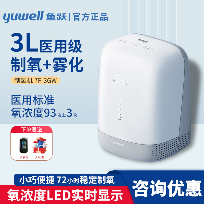 制氧机家用吸氧机老人医用3L升小型家庭氧气机雾化一体7F-3GW配件