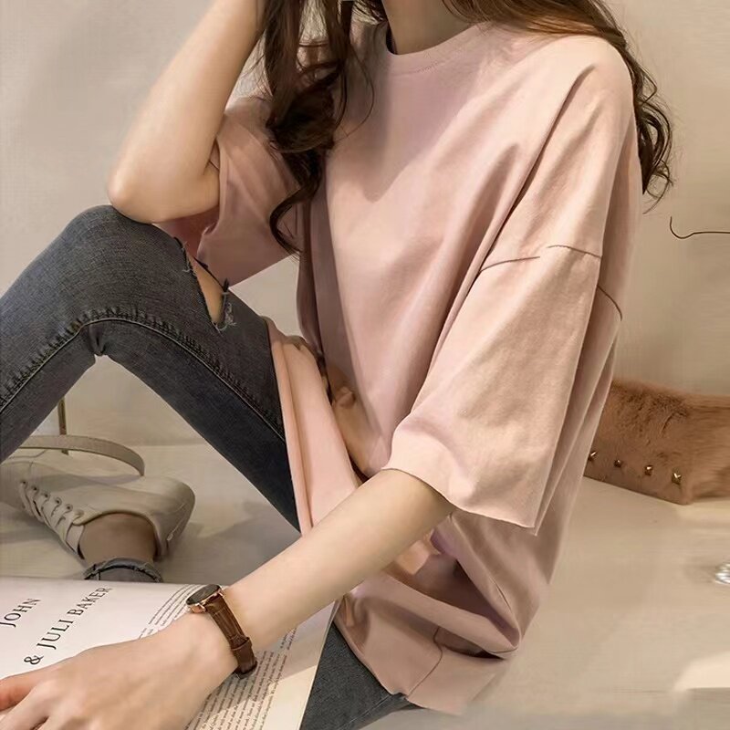 임부복 여름한복티셔츠 반팔 트렌디한 엄마하의셔츠 여성상의 수유산후 산후복