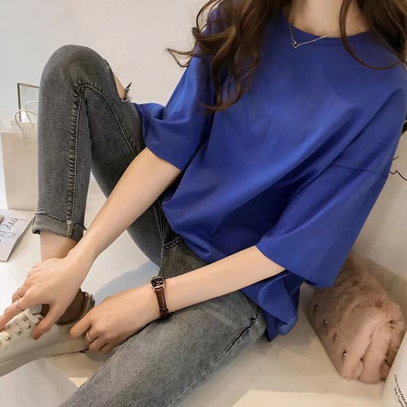 임부복 여름한복티셔츠 반팔 트렌디한 엄마하의셔츠 여성상의 수유산후 산후복