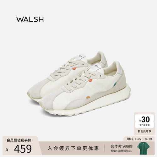 normanwalsh男女系带撞色休闲鞋